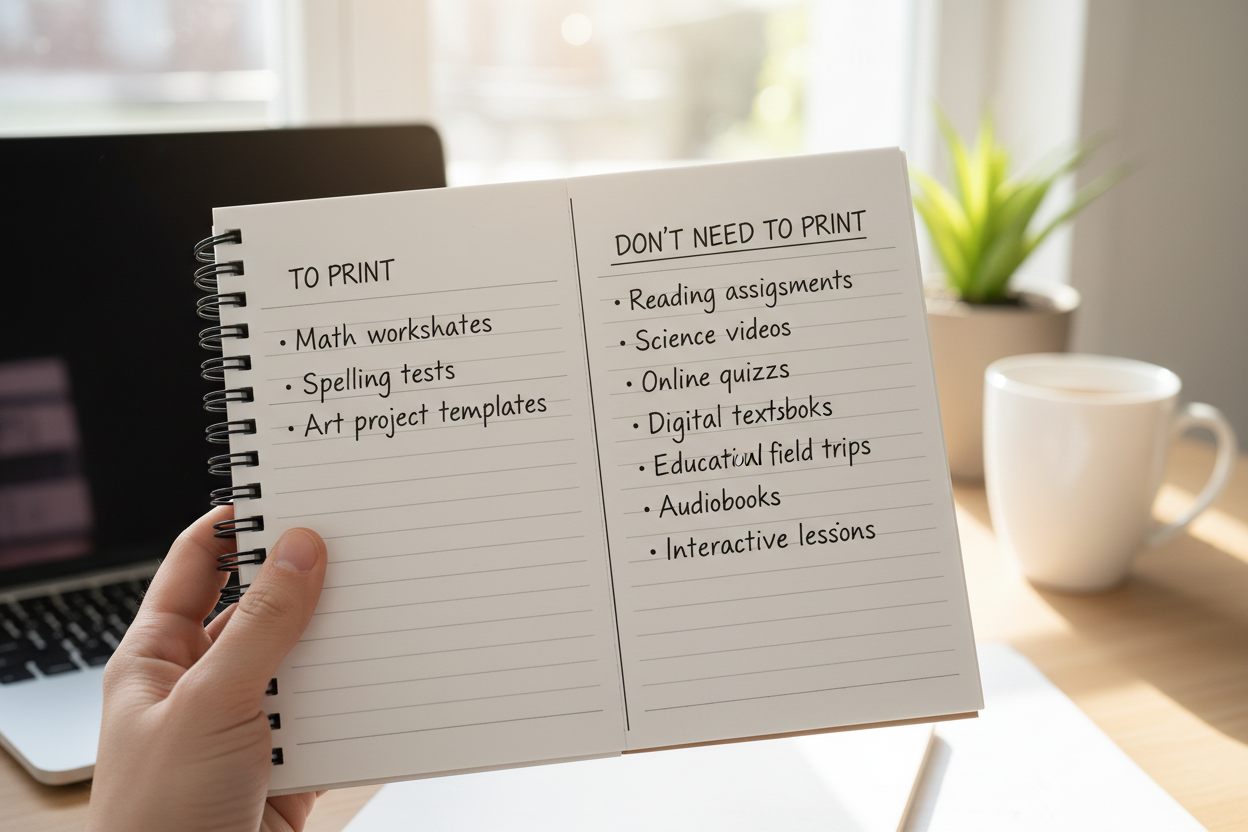 A checklist of documents to print